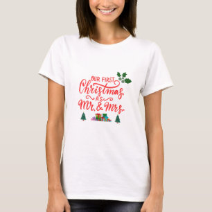 Nosso Primeiro Natal como o Sr. e a Sra. Camiseta