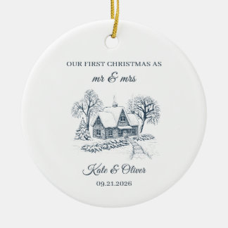 Nosso Primeiro Natal como Senhor & Senhora Enfeite