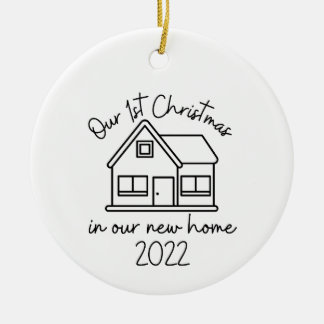 Nosso Primeiro Natal em Nosso Novo Ornamento Domés