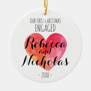 Nosso primeiro Natal engajado ou unido ornamento