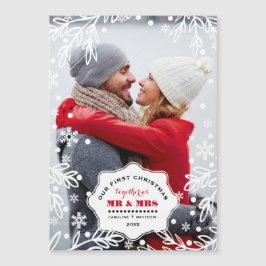 Nosso Primeiro Natal Juntos Cartões com fotos Magn