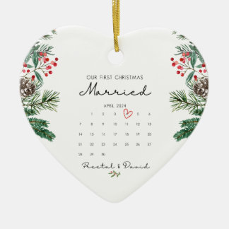 Nosso Primeiro Ornamento Casado de Natal