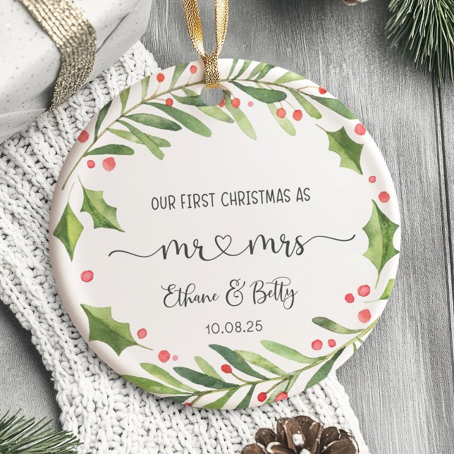 Nosso Primeiro Ornamento Casado de Natal, Sr. e Sr (Our First Christmas Married Ornament)