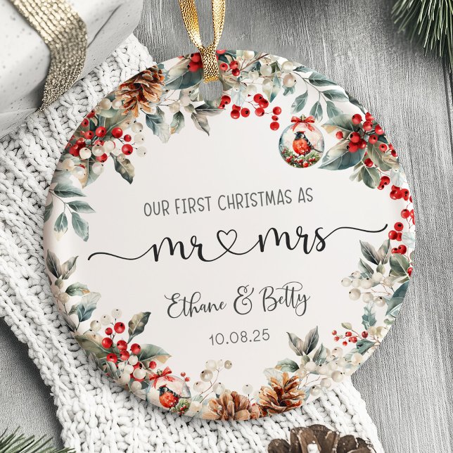 Nosso Primeiro Ornamento Casado de Natal, Sr. e Sr (Our First Christmas Married Ornament)