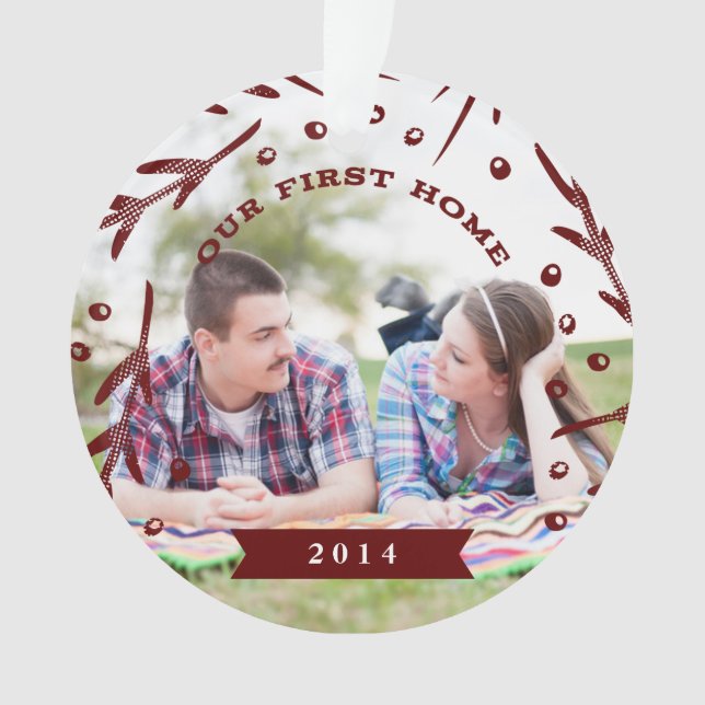 Nosso primeiro ornamento Home do feriado (Frente)