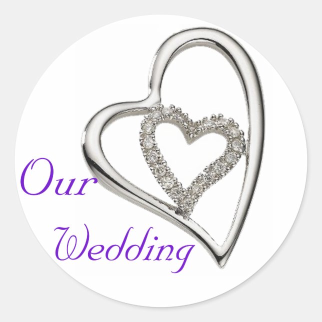 Nossos adesivos de envelope de casamento (Frente)