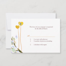 Nossos Corações Juntos RSVP de Casamento Branco