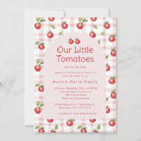 Nossos Pequenos Tomates Convite de Chá de Bebê Ro