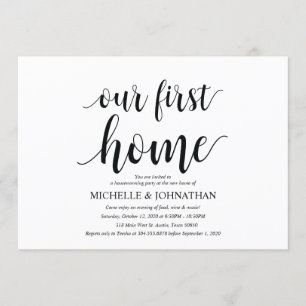 Nossos primeiros cartões de convite de festas para