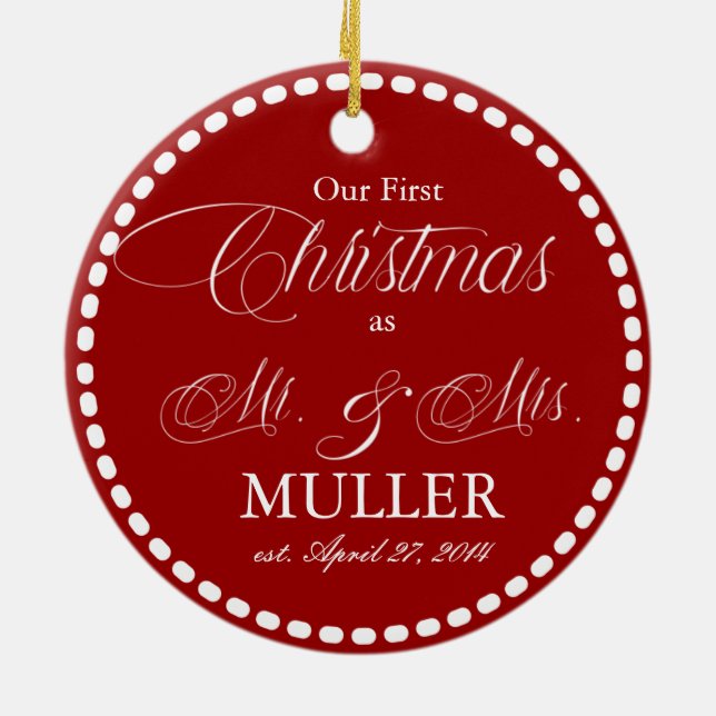 Nossos primeiros feriados dos enfeites de natal | (Traseira)