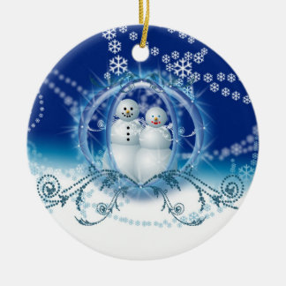 Nossos Primeiros Ornamentos de Snowman de Natal