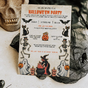 Nostalgia de Convite de Festa de Halloween Vintage