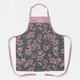 Nostalgical Pink Floral Melhor Mãe Nome Personaliz