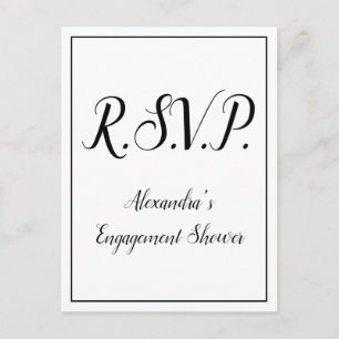 Nostálgico "R.S.V.P." Cartão Postal