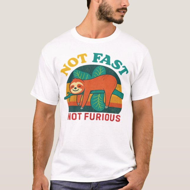 Not Fast Not Furious Funny Sloth Essential T-Shirt (Frente)