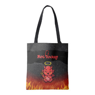 Not Today satan tote bag
