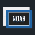 NOTA CARTÃO BAR MITZVAH nome hebrel preto azul rea<br><div class="desc">por kat massard >> https://linktr.ee/simplysweetpaperie <<< Uma maneira simples e na moda para dizer obrigado ao seu convidado por participar do seu evento. Configurar como um modelo é simples para você adicionar seus próprios detalhes, ou apertar o botão personalizar e você pode adicionar ou alterar texto, fontes, tamanhos, etc., DICA:...</div>