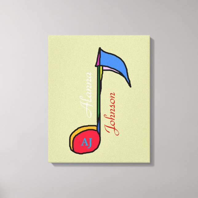 nota da música da decoração personalizada (Frente)