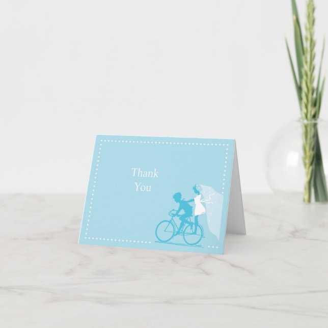 Nota de Agradecimento Casal Bicicleta Azul (Frente)