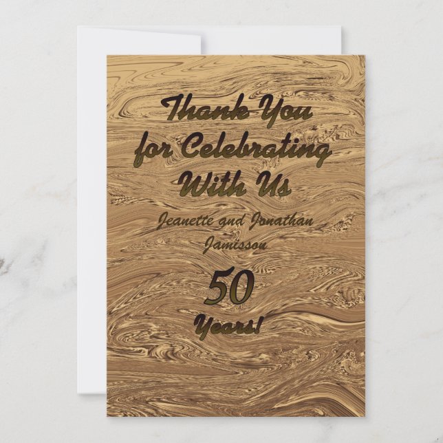 Nota de Agradecimento de Bodas de Ouro 50º Anivers (Frente)
