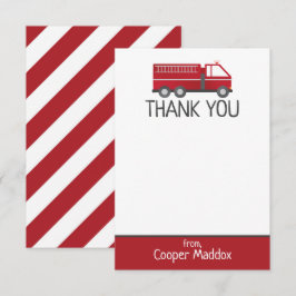 Nota de agradecimento de caminhão de bombeiros par