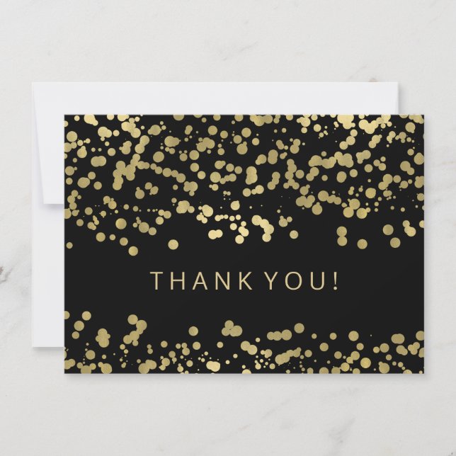 Nota de Agradecimento de Casamento com Confete de  (Frente)