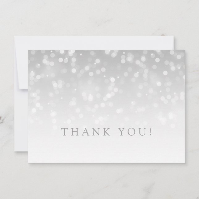 Nota de Agradecimento de Casamento com Luzes de Bo (Frente)
