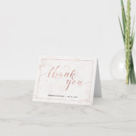 Nota de agradecimento de casamento com tipografia 