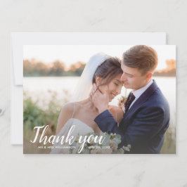 Nota de agradecimento de casamento com uma grande