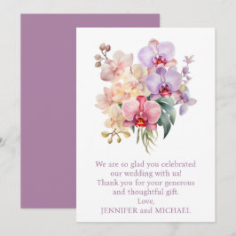 Nota de Agradecimento de Casamento de Orquídeas Ar