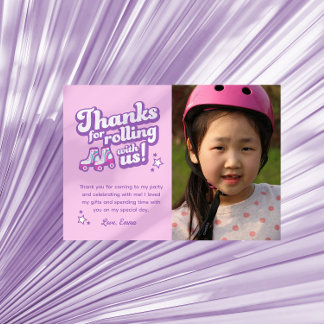 Nota de agradecimento de foto de festa de patinaçã