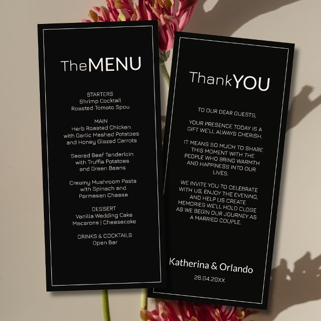 Nota de Agradecimento de Menu Black Ivory Old Mone (Criador carregado)