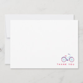 Nota de agradecimento de passeio de bicicleta