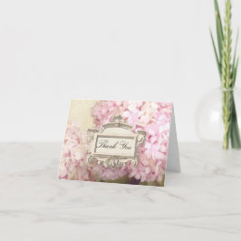 Nota de Agradecimento Paris Rosa Hidrangea Arte