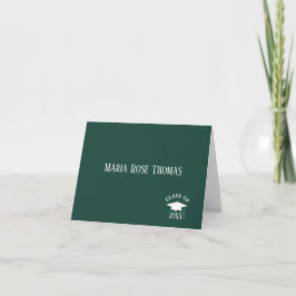 Nota de agradecimento verde escuro Grad (4,25" x 5