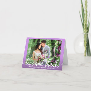 Nota de Amor e Agradecimento de Casamento Violeta