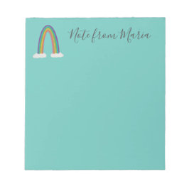 Nota de - Bloco de Notas Azul Verde Personalizado