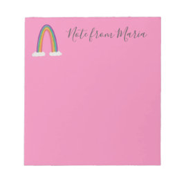 Nota de - Bloco de Notas Rosa Personalizado