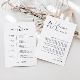 Nota de Boas-Vindas de Casamento com Cartão de Lin