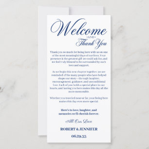 Nota de Boas-Vindas e Agradecimento de Casamento c