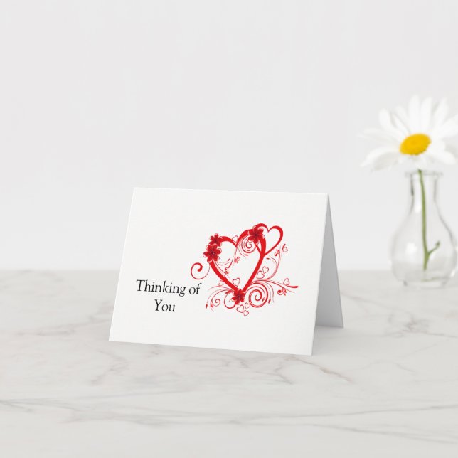 Nota de cartão postal pensando em você (Planta pequena)