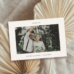 Nota de Cartões de agradecimentos W de Casamento d<br><div class="desc">Cartões de agradecimentos de casamento minimalista com nota.</div>