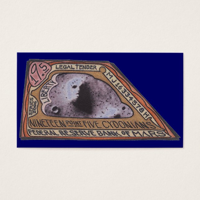 Nota de Martian $ 9 Ponto 5 de CYDONIANS (Frente)