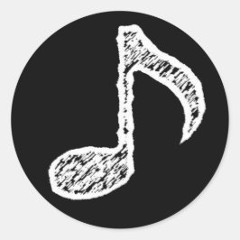 Nota de Música - Adesivo Branco