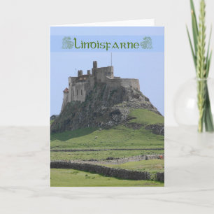 Nota de vazio Cartão de Lindisfarne, a ilha sagrad