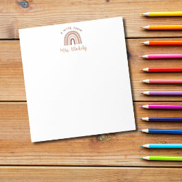 Nota Do Bloco De Notas Do Professor Do Arco-Íris B