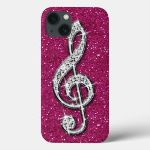 Nota Musical Diamante Espelhado Glitzy Impresso