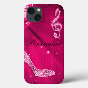 Nota Musical e Salto Alto Rosa Brilhante
