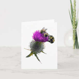 Notas Abelhas no cartão de flores