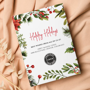 Notas Adicione o logotipo de empresa Cartão de Natal de